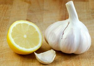 Infusion of lemon-garlic