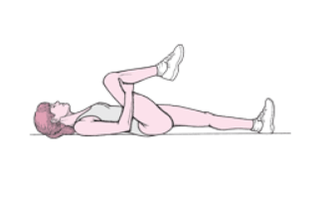 pulling the knee to the chest for back pain